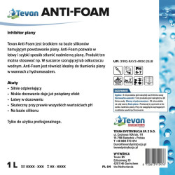 Tevan Anti-Foam 1L - odpieniacz do jacuzzi, odkurzaczy i maszyn sprzątających
