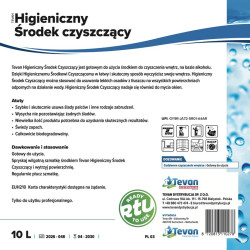 TEVAN Higieniczny Środek Czyszczący 10L – gotowy płyn do higienicznego sprzątania dużych obiektów
