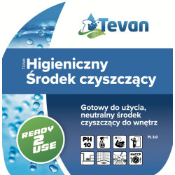 TEVAN Higieniczny Środek Czyszczący 750 ml spray – gotowy płyn do powierzchni, mebli, stołów, szyb i okien